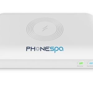 Wireless Charger, Sanitizer, Aromatherapy Full Size Phone Spa- White